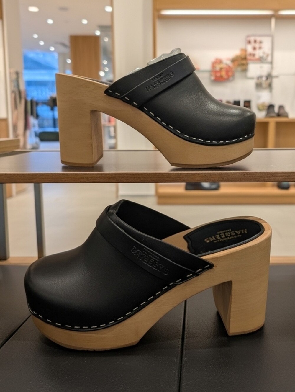 🇸🇪 Swedish Hasbeens 🇸🇪 Husband Sky High Clogs Shoes Women's Sz 8 EU 38 🆕